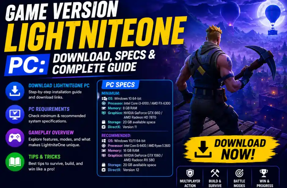 Game Version LightniteOne PC Update